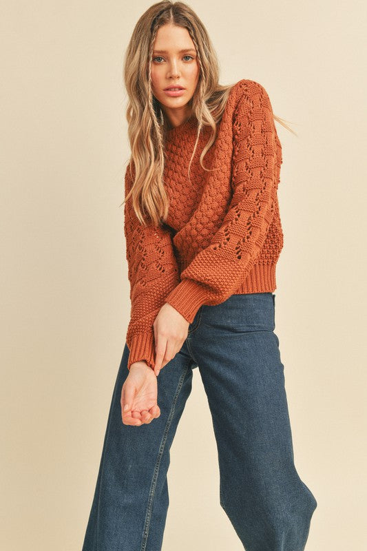 MIXED DESIGN BRICK SWEATER