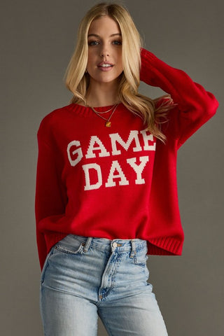 RED GAME DAY SWEATER