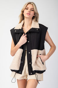 BLACK SHERPA VEST